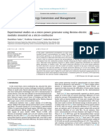 Experimental Studies On A Micro Power Generator Using Thermo-Electric Modules Mounted On A Micro-Combustor