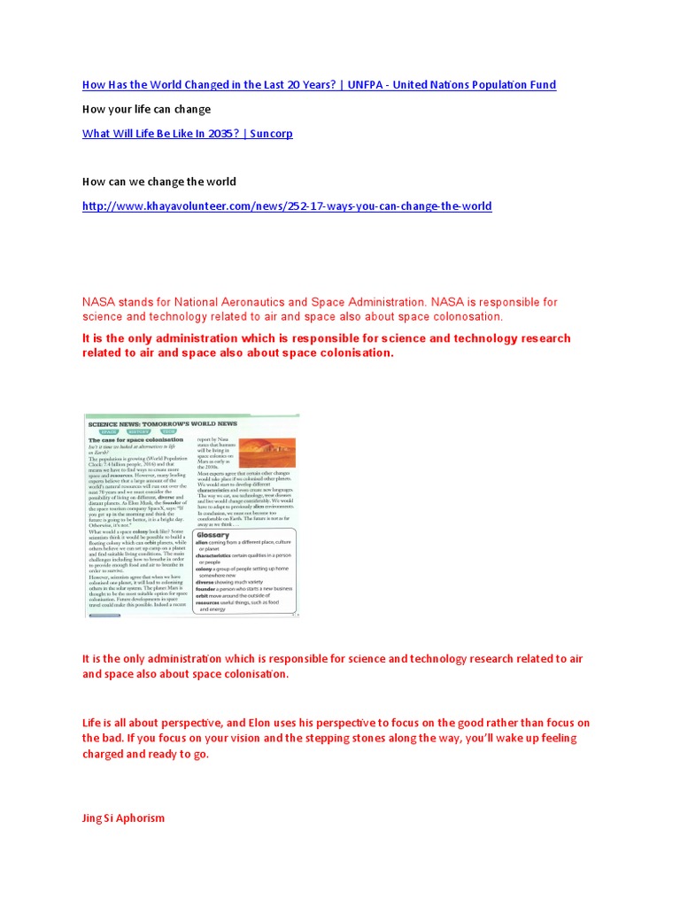 How Has The World Changed in The Last 20 Years PDF