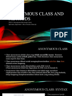 Anonymous Class and Method