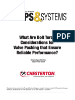 Valve Packing Torque Calculation