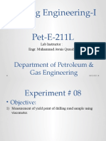 Lab 8-Measurement of Yield Point of Drilling Mud Sample Using Rheometer.