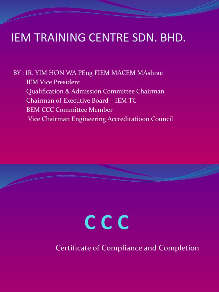 Iem Training Centre Sdn. BHD | PDF | Water | Business