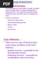 Food Poisoning Is An Acute Illness, Usually of Sudden