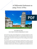 Case Study of Differential Settlement On Leaning Tower of Pisa