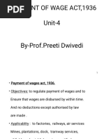 Payement of Wage Act, 1936 Unit-4