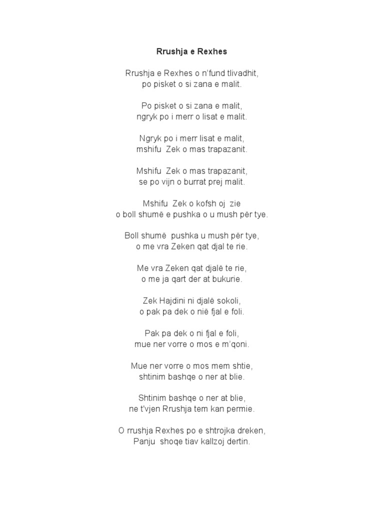 Rrushja e Rexhes | PDF