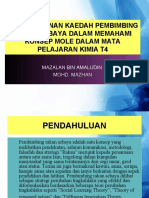 Keberkesanan Kaedah Pembimbing Rakan Sebaya Dalam Memahami Konsep Mole Dalam Mata Pelajaran Kimia T4