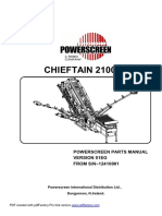 Chieftain 2100X: Powerscreen Parts Manual Version 01eg FROM S/N 12410001