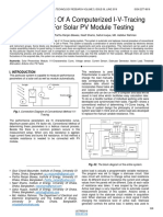 Development of A Computerized I V Tracing System For Solar PV Module Testing