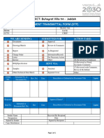 Document Transmittal Form (DTF) : PROJECT: Buhayrat Villa 114 - Jeddah