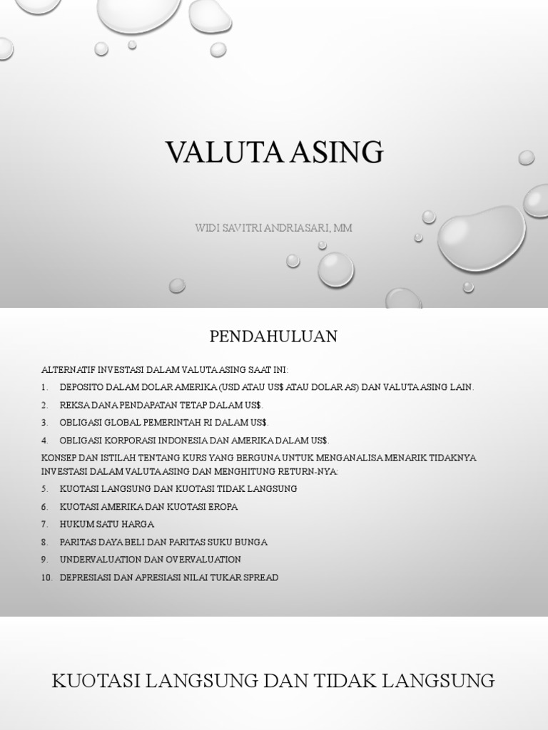 Investasi dan Analisis Valuta Asing | PDF