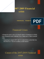 The 2007-2009 Financial Crisis: Submitted By: Khadija Shabbir SP18-BA-018
