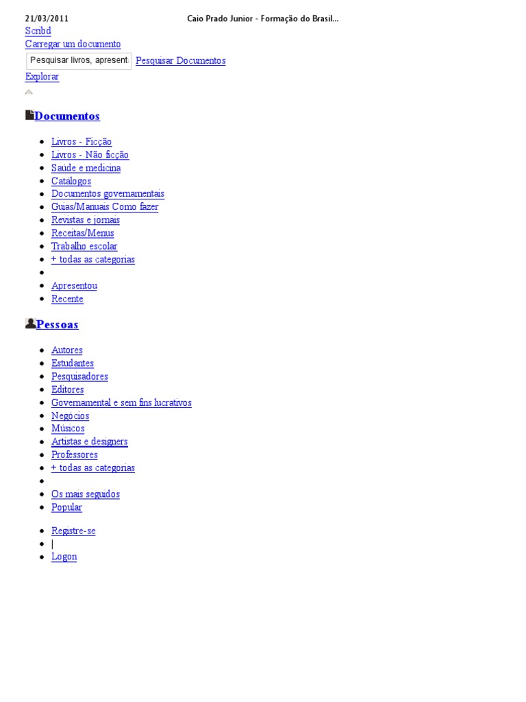 Caio Prado Junior Formação Do Brasil