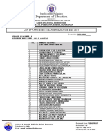 Department of Education: List of Attendees in Career Guidance 2020-2021