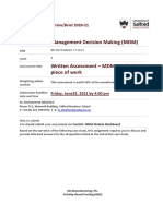 Management Decision Making Assessment 1 Brief Form 2020-21-Term 3
