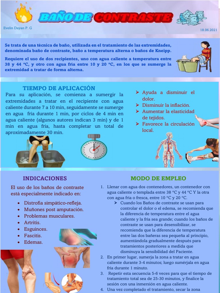 castigo Inmoralidad ganancia Infografía de Baño de Contraste | PDF | Agua | Enfermedades y trastornos