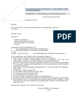 Format Surat Usulan Penggabungan Perguruan Tinggi Swasta (Beberapa Badan Penyelenggara)