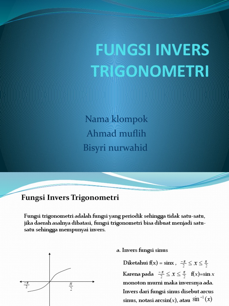 Fungsi Invers Trigonometri dan Hiperbolik | PDF