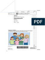 2011 Paper Reference. Pearson Test of English Young Learners Quickmarch Level 3