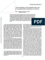 Amount of Prenatal Visual Stimulation Alters Incubation Times and