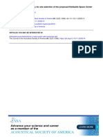 Noise Criteria Methodology For Site Selection of The Proposed Hokkaido Space Center