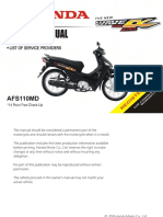 Honda Wave 110 Alpha Owner's Manual