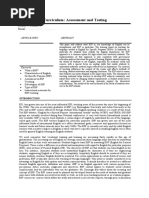 Component of Curriculum Assessment and Testing