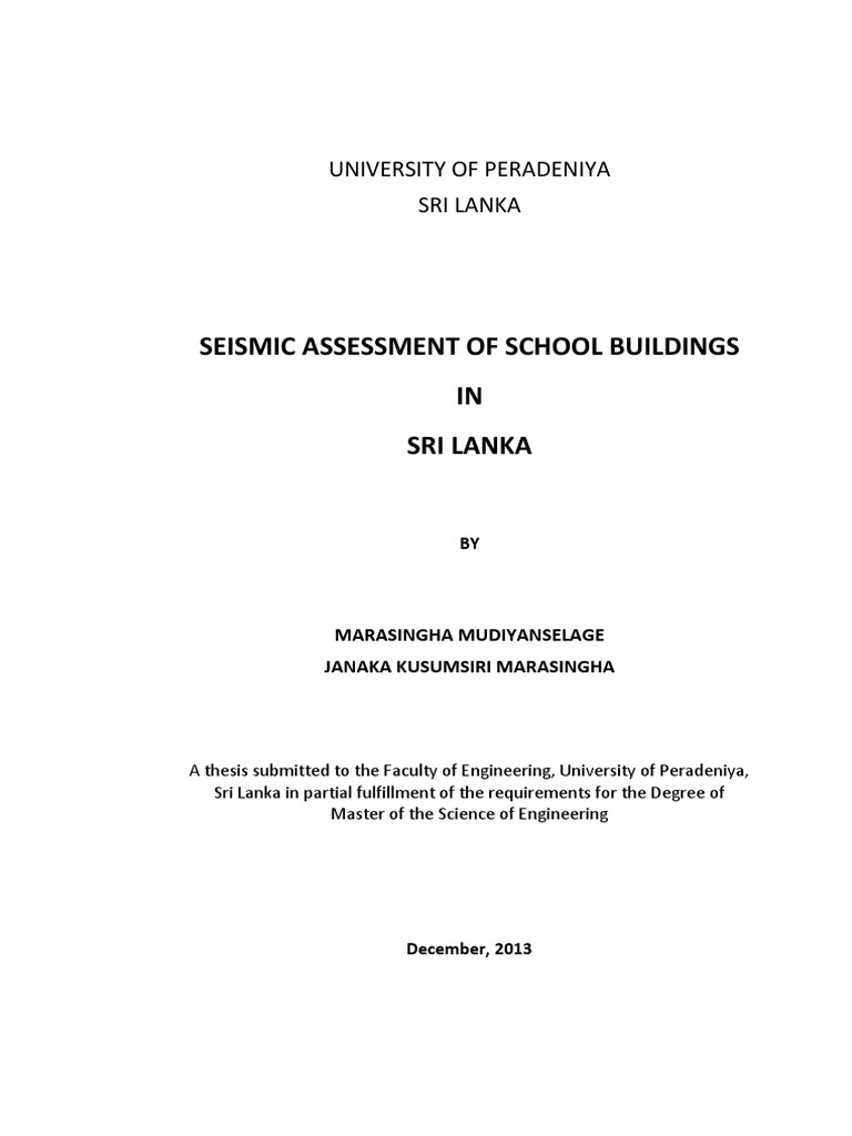 Seismic Assessment of School Buildings I | PDF | Waves | Earthquakes