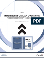 Independent Civilian Oversight The Defence Community Deserves No Less