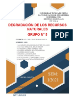 Degradación de los Recursos Naturales 