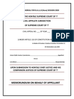 Before The Hon'Ble Supreme Court of I' Civil Appelate Jurisdiction of Supreme Court of I'