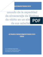 Estudio de La Capacidad de Almacenaje de Vidrio Plano