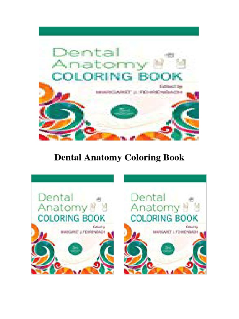 Dental Anatomy Coloring Book | PDF