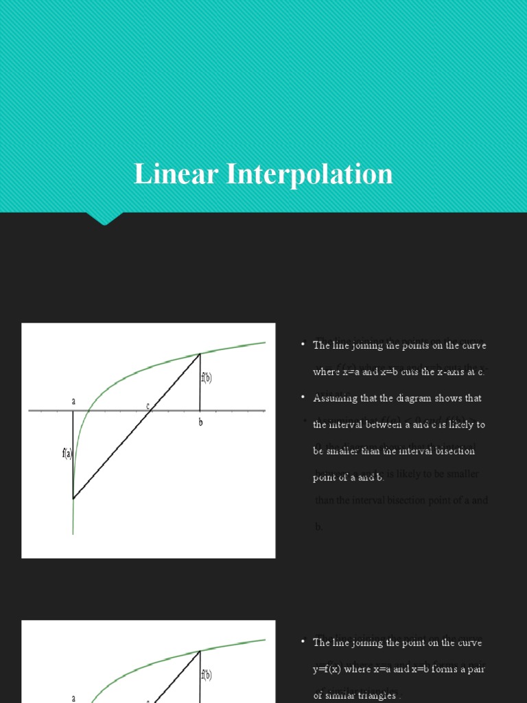 Linear Interpolation PDF Interpolation Geometry