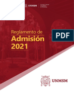 Reglamento de Admisión 2021 UNMSM
