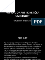 Pop Art, Op Art I Kineticka Umjetnost