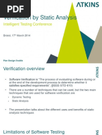 Verification by Static Analysis: Intelligent Testing Conference