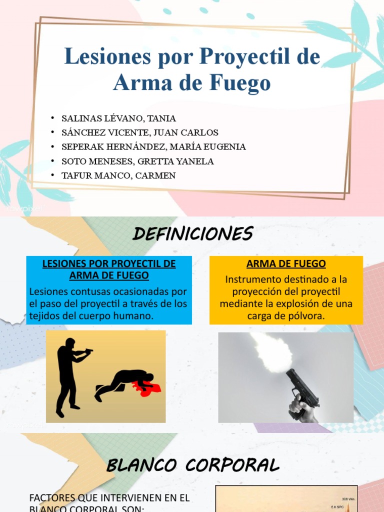 Tarea-Lesiones Por Proyectil de Arma de Fuego | PDF | Cartucho (armas ...