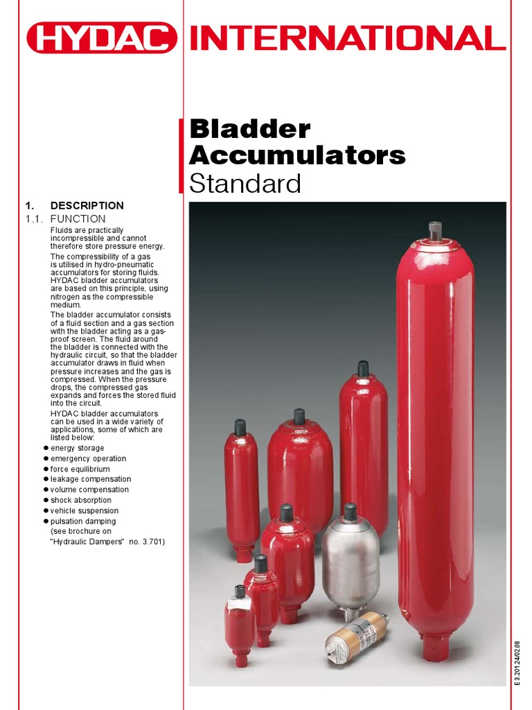 Bladder Accumulators Standard: 1. Description | PDF | Applied And ...
