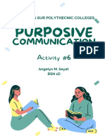 SAYAT, Purposive Communication Activity #6