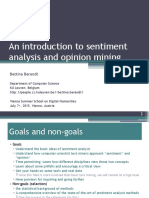 An Introduction To Sentiment Analysis and Opinion Mining: Bettina Berendt
