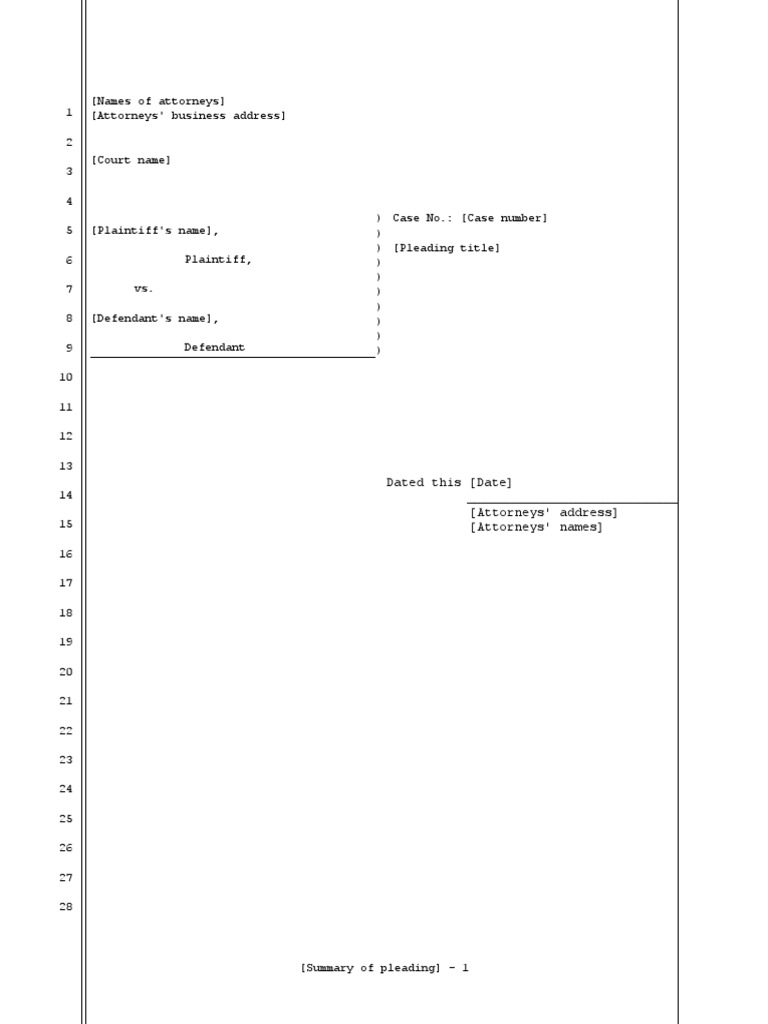 Legal Pleading 28 Lines PDF