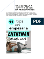 11 Tips para Empezar A Hacer Ejercicio Desde Cero para Principiantes