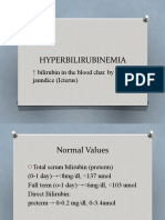 Hyperbilirubinemia: Bilirubin in The Blood Char. by Jaundice (Icterus)