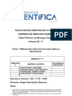 Informe #1 Biología Taller