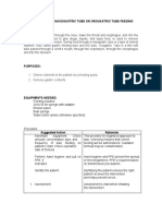 ) Administering Nasogastric Tube or Orogastric Tube Feeding