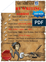 Poster Poetry Writing