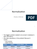 Normalization: Shakra Mehak