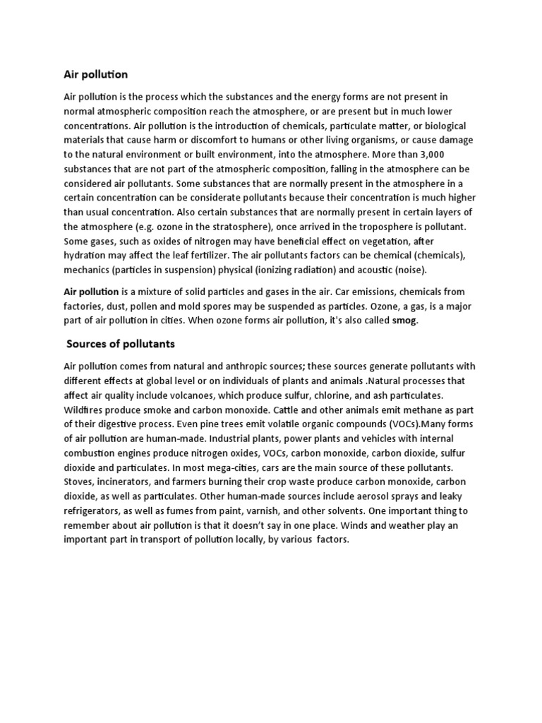 4 Air Pollution | Download grátis PDF | Atmosphere Of Earth | Air Pollution