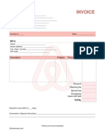 Invoice Template for Hotel or Rental Property